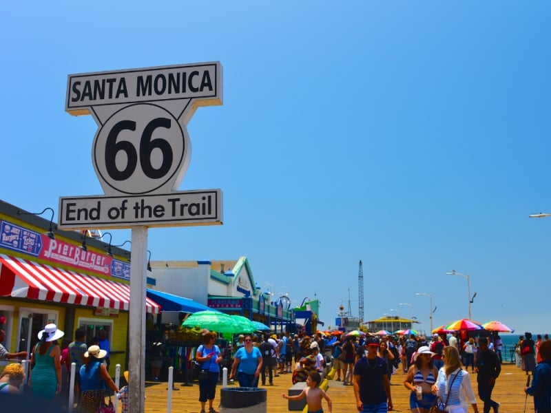 Route 66 sign, Santa Monica Pier