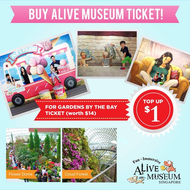 33% Off for Best 2 Attractions in Marina Bay with Alive Museum and Gardens by the Bay