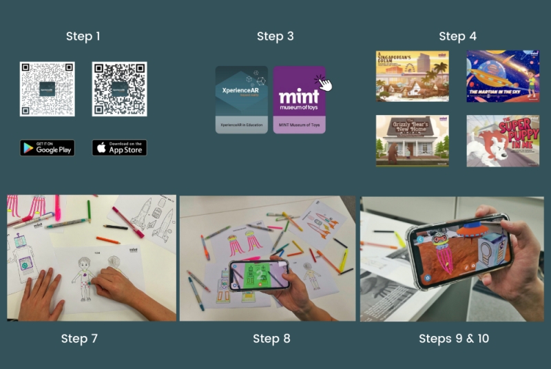 augmented reality story-colouring book