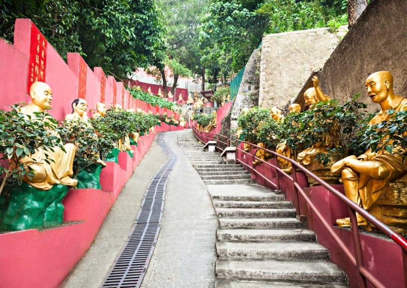 ten thousand buddhas monastery places to visit in hk for free