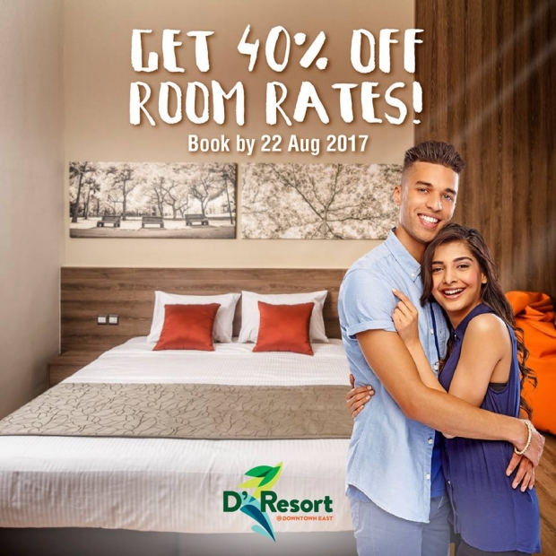 Enjoy 40% Off Room Stay in D'Resort @ Downtown East