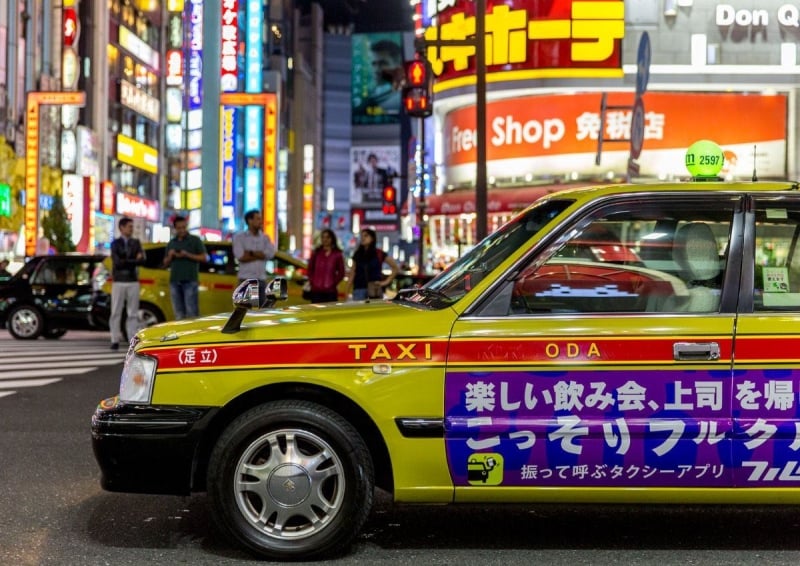japan taxi cab tokyo public transport