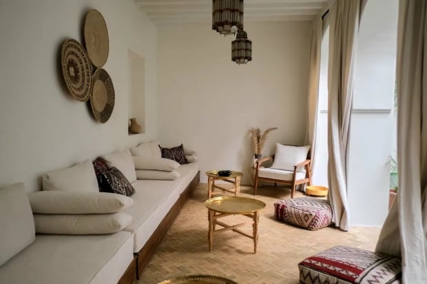 This spacious riad with heated pool and daily breakfast