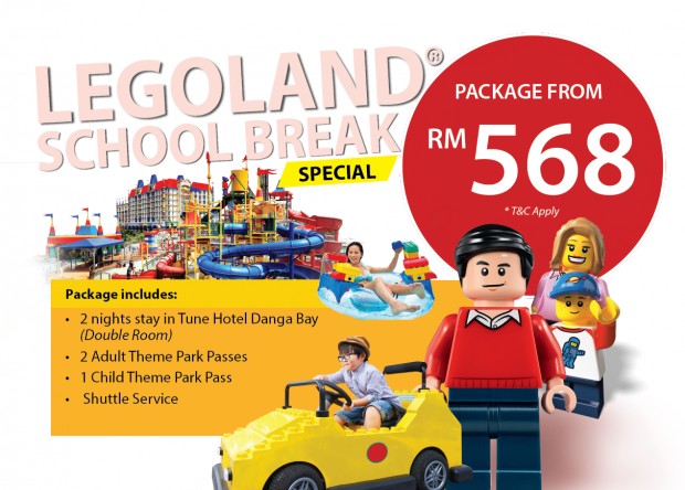 Tune Hotel and Legoland School Holiday Break Offer from RM568