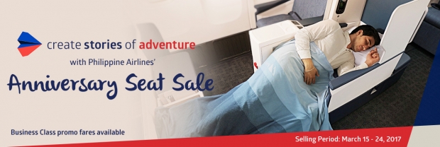 Business Class Anniversary Seat Sale on Philippine Airlines from SGD480