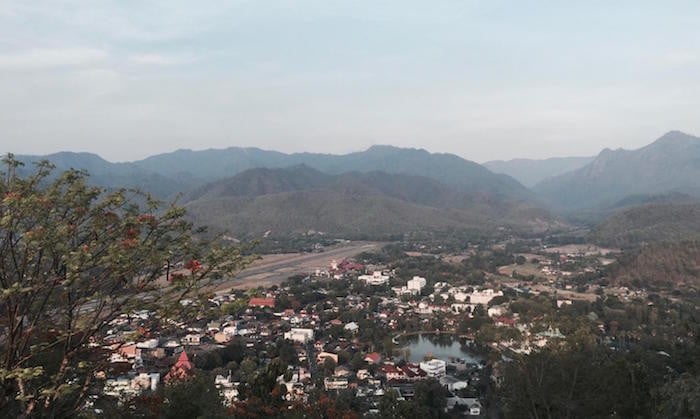 mae hong son village up in mountains