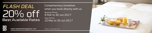 FLASH DEAL | 20% Off Best Available Rates in Bay Hotel Singapore