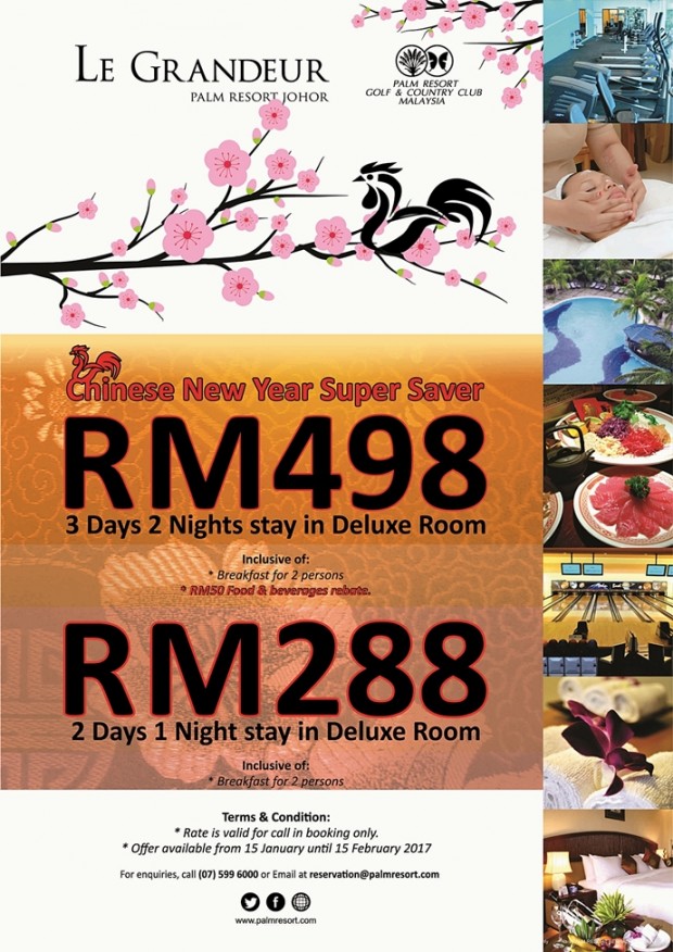 Celebrate Chinese New Year in Le Grandeur Palm Resort from RM288