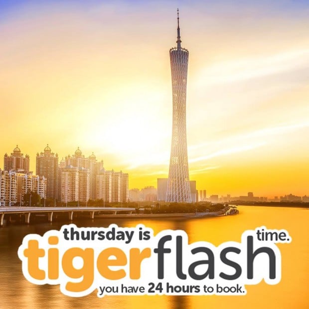 Thursday Flash Sale from TigerAir Starts from SGD6*