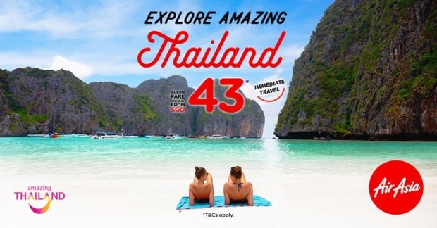 Explore Amazing Thailand with Flights on AirAsia from SGD43