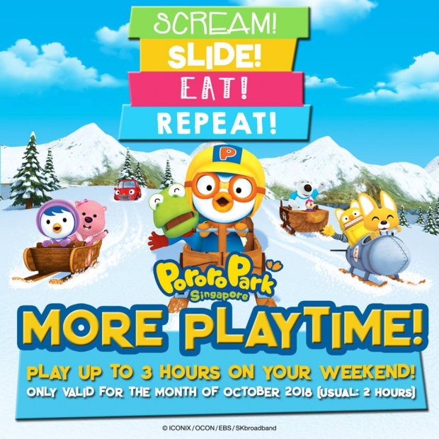 Additional Hour of Fun in Pororo Park Singapore this October