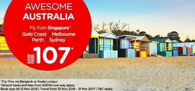Discover Australia from SGD107* with AirAsia