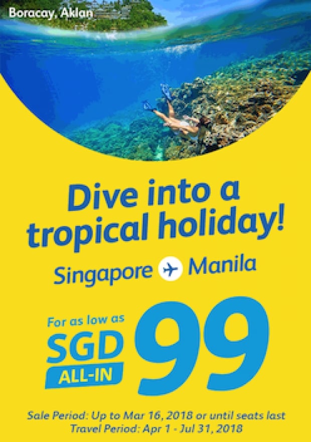 Fly to Philippines with Cebu Pacific from SGD99
