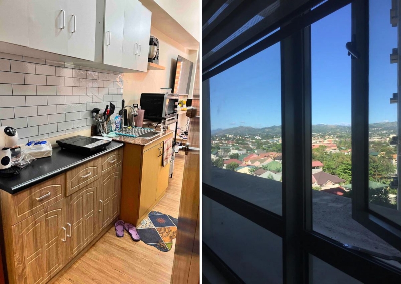 Kitchen and mountain view