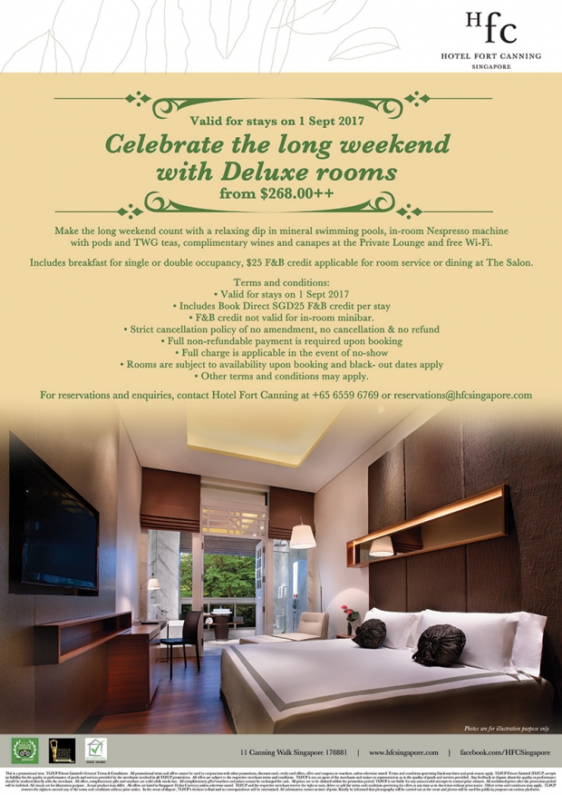 Cheap Hotel Accommodation Deals Celebrate The Long Weekend With Deluxe Room In Hotel Fort Canning