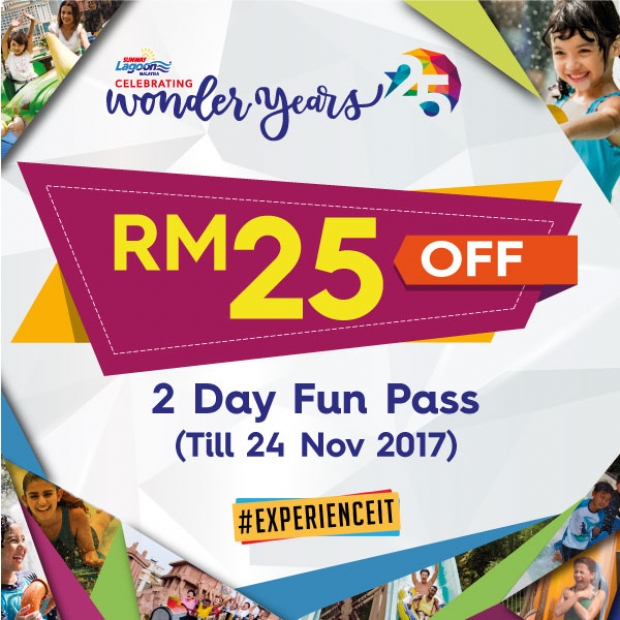 2 Day FUN Pass with RM25 Savings in Sunway Lagoon