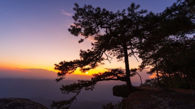 Sunrise from Lom Sak Cliff