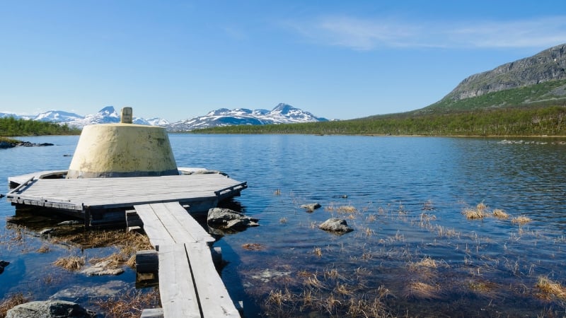 three country cairn: sweden, finland, norway tripoint