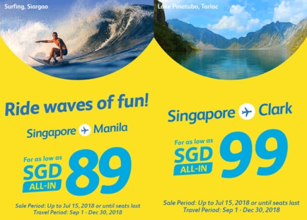 Fly to Philippines with Cebu Pacific from SGD89
