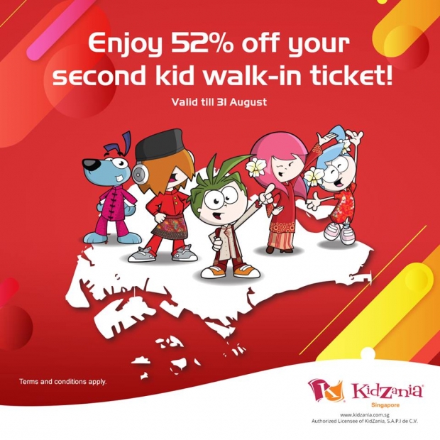 Enjoy 52%* Off Second Kid Walk-in Tickets in KidZania