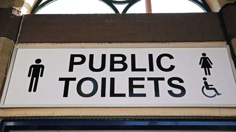 Public toilet in the UK
