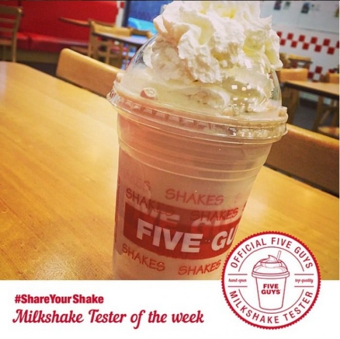 five guys milkshake