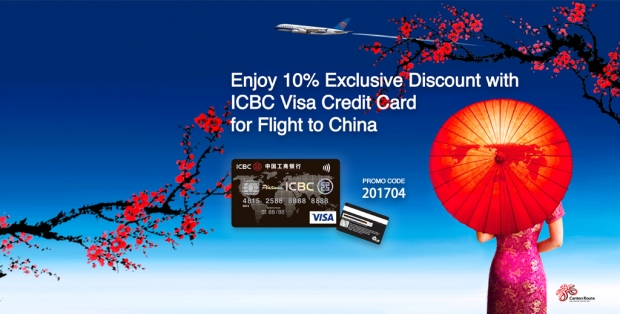Enjoy 10% Discount of your Flight on China Southern Airlines with ICBC Cards