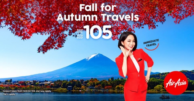 Fall for Autumn Travel Destinations from SGD105 with AirAsia