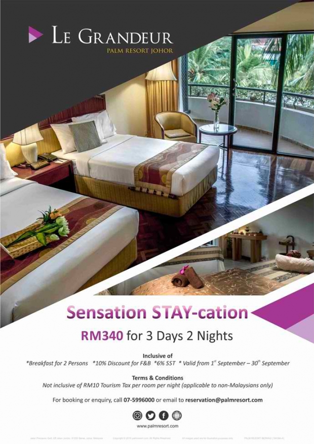 3D2N Sensational Staycation in Le Grandeur Palm Resort