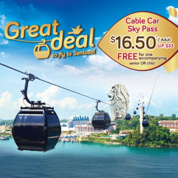 Great Deal to Fly to Sentosa from SGD16.50 on Singapore Cable Car