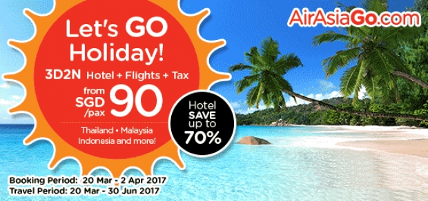 Let's GO Holiday with AirAsiaGO Travel Package from SGD90