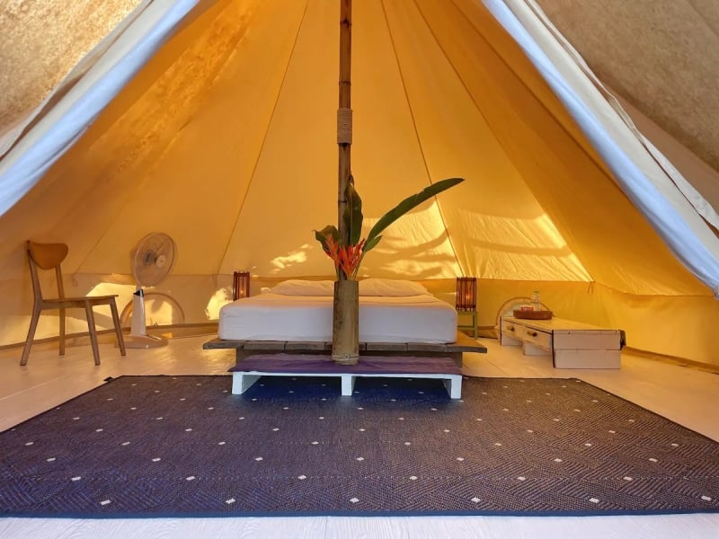glamping tent lisca beach