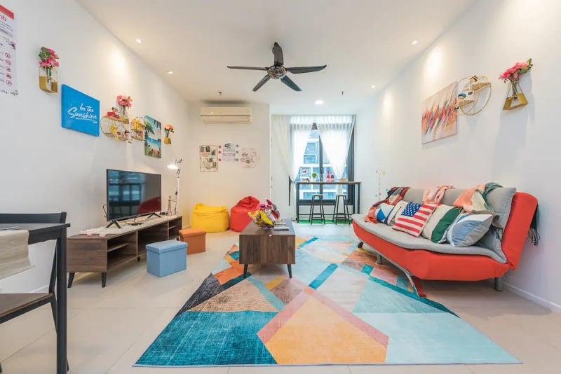 colourful home living room