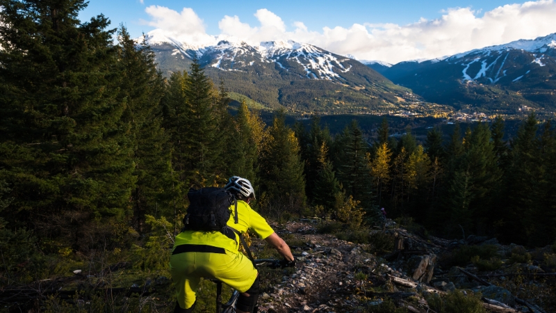 downhill mountain biking in whistler, canada