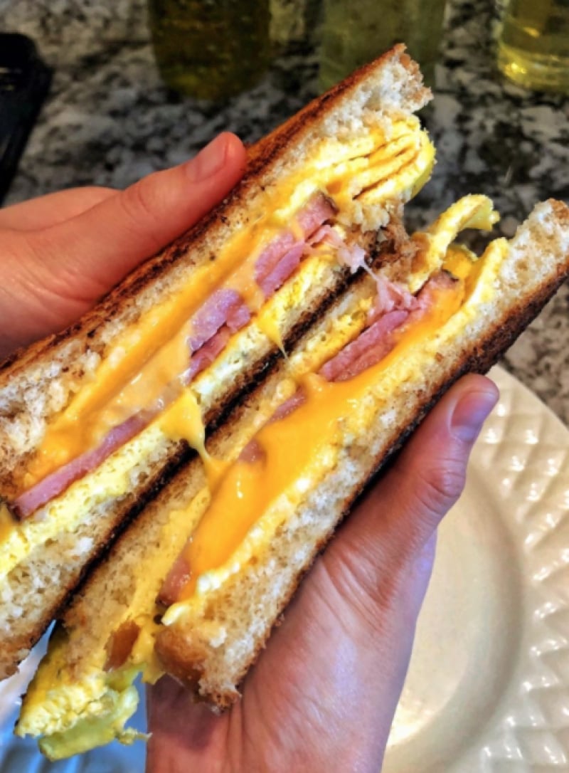 one pan egg sandwich tiktok food