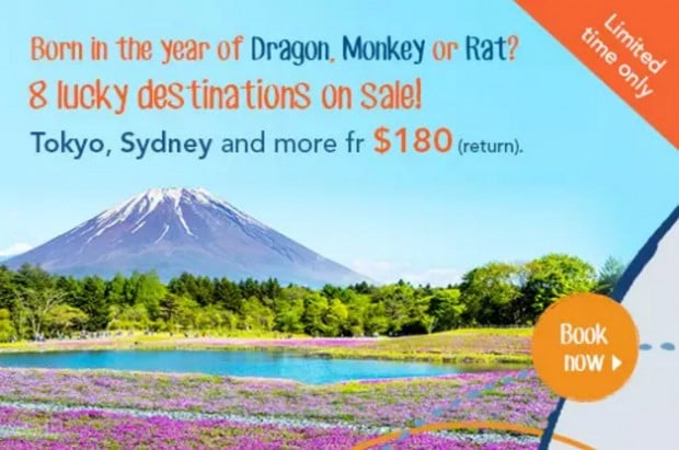 CNY Special | Fly to 8 Lucky Destinations via Zuji from SGD180