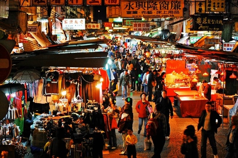hong kong night market
