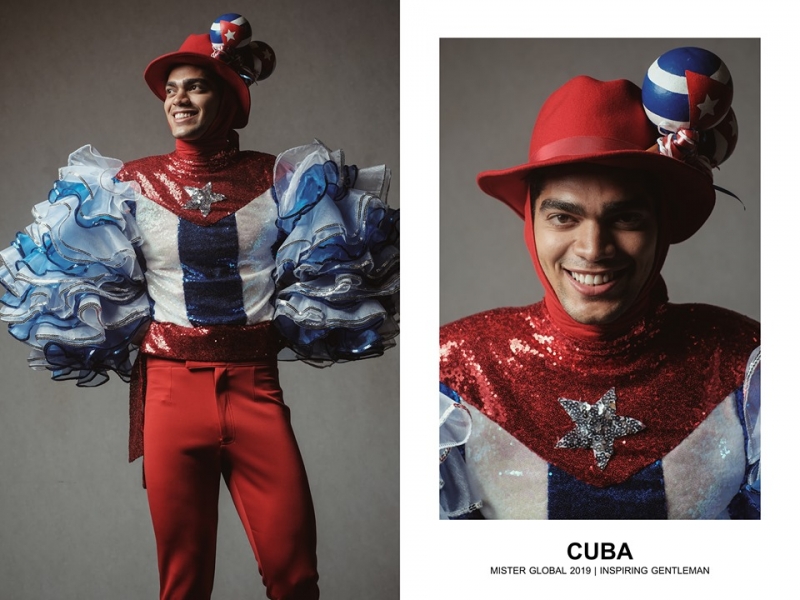 mister global national costume of cuba