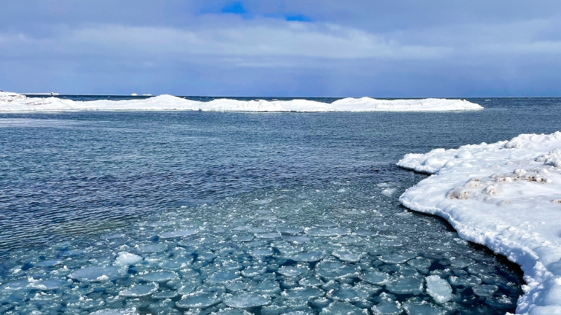 frozen lake superior