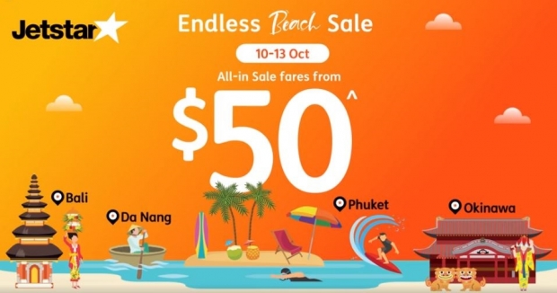 Endless Beach Sale - Fly with Jetstar from SGD 50