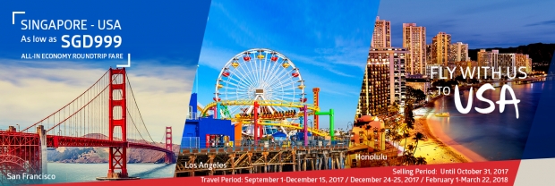 Fly to America with Philippine Airlines with Flights for as low as SGD999