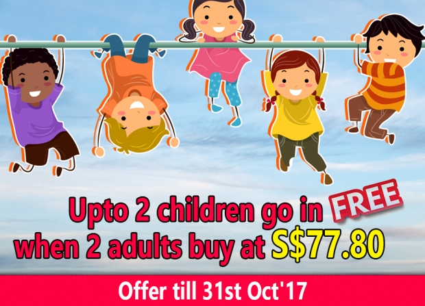 Up to 2 Children Go FREE in Sentosa 4D AdventureLand this October