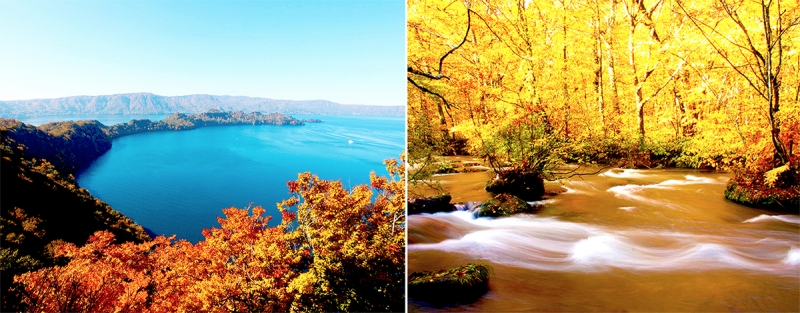 lake towada and oirase keiryu stream