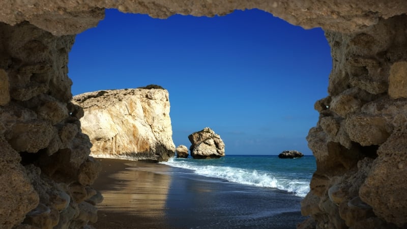 aphrodite's rock, cyprus