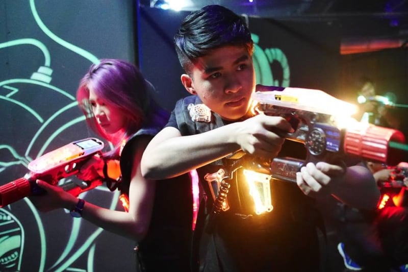 Engage in a laser tag battle