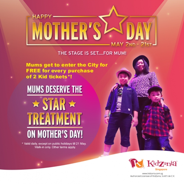 Mother's Day Special | Free* Admission for All Moms in KidZania Singapore
