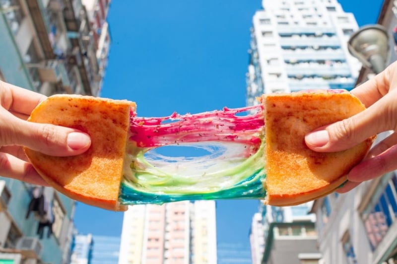 Rainbow Cheese Toast