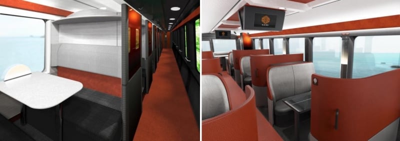 Interiors of kairi joyful train