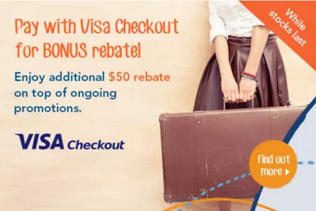 Pay with Visa Checkout for BONUS Rebate from Zuji