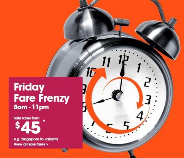 Fly Around Asia from SGD45 with Jetstar's Friday Fare Frenzy